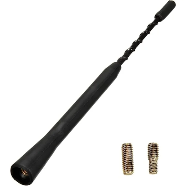 Bil FM Dab-antenn, 23 cm bilantenn, universell bilradioantenn med kraftfull FM/AM/Dab-mottagning, med 5 mm 6 mm adapter