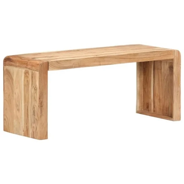 Bænk i rustik design 110 x 38 x 46 cm i solidt brunt akacietræ DEC024994