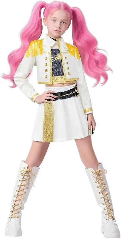【XJ】SALE Kpop Demon Slayer Dress for Girls - Rumi Mira Zoey Fancy Dresses for Kids A04 A04 A04 160