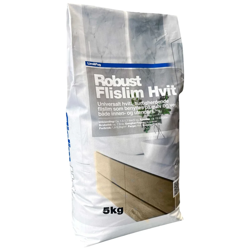 Robust - Flislim hvit 5kg