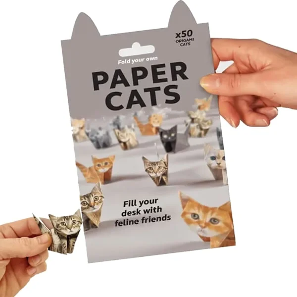 DIY Paper Cat Origami -setti, 50-osainen origami-askartelusetti, on hauska, helppo oppia ja sopii aikuisille ja lapsille.