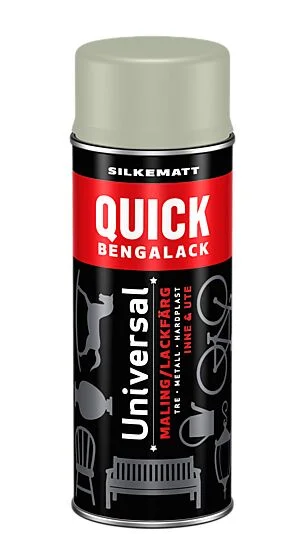 QUICK Bengalack spray sølvgran silkematt 400ml