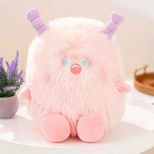 Babydokke plysjleketøy dukke barnas leketøy filledukke lite leketøy gave 40 cm rosa langhåret monster 0,4