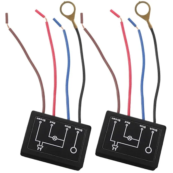 2 stk Lampebryter Touch Lysbryter Dimmer Touch Sensor Bryter Bordlampe Dimmer Bryter Erstatning 4-veis Touch Sensor Dimmer