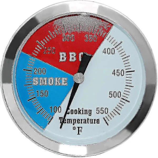 Temperaturmåler for kullgrill, nøyaktig erstatning for termometer for BBQ-grillrøykere for Oklahoma Joe's røykere og kullgrill, La