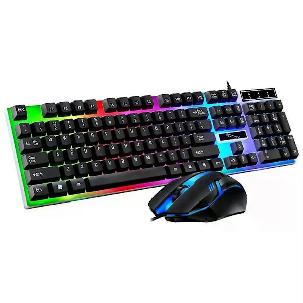 Redragon Tastatur Mus Sett K552-RGB-BA Mekanisk Gaming Tastatur og Mus Combo Kablet RGB LED 60% for Windows PC-spillere Svart
