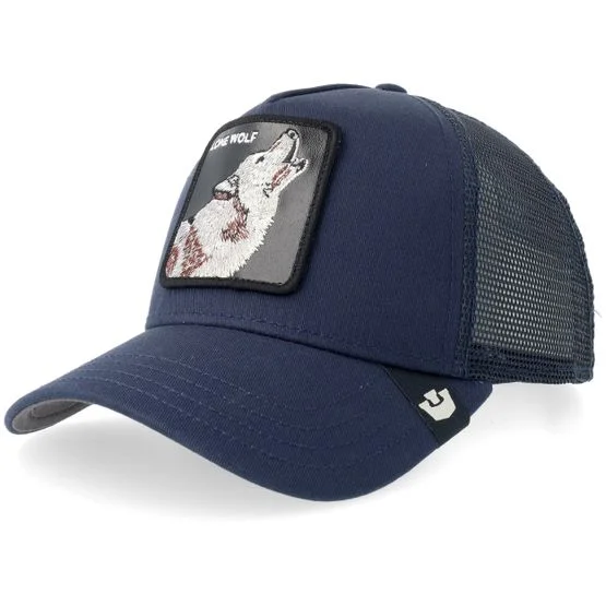 Goorin - Blau trucker Cap - Lone Wolf Edge Navy A-Frame Trucker @ Hatstore