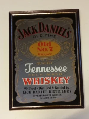 framed Jack Daniel’s Old Time Tennessee Whiskey Mirror