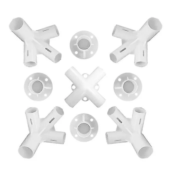 Outdoor Tent Plastic Accessories Pipe Tent Party Tent Base Edge Center Connector (25/19mm) 9 Piece Set
