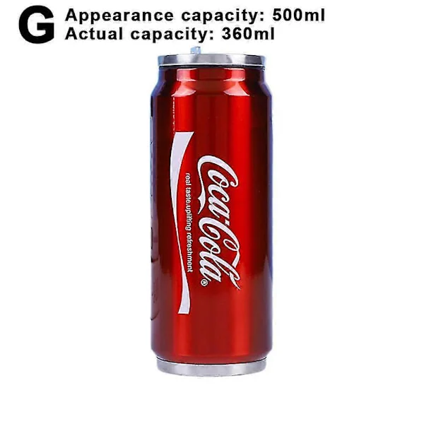350ml/500ml Coca Cola krus, varm og kald isolasjon, 304 rustfritt stål termos, stor Coca Cola vannflaske, tilpasset bil tra