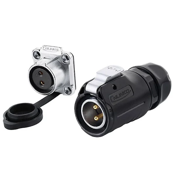 Lp20 DC-volt 2 3 4 5 7 9 12-polet cirkulær industriel han/hun-konnektor A
