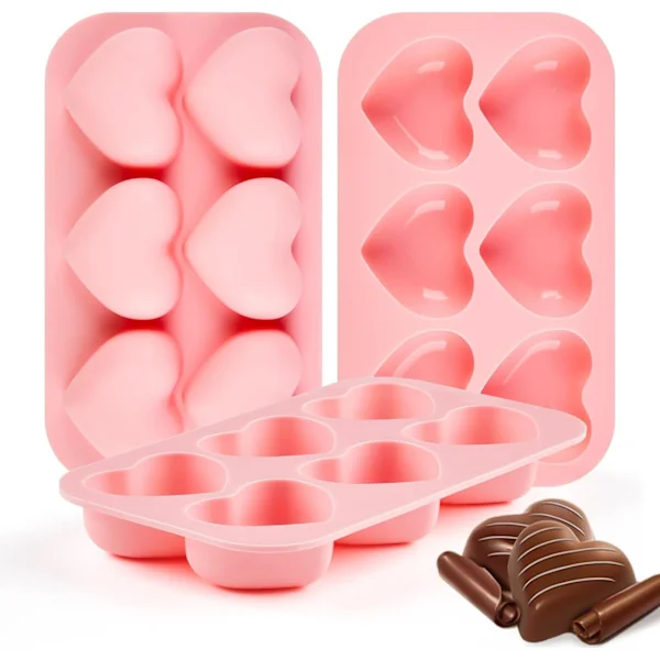 1 Piece Cake Mold Heart Baking Mold Silicone Small Heart Shape Muffin Baking Tray Ice Cube Mold Soap Baking Mold