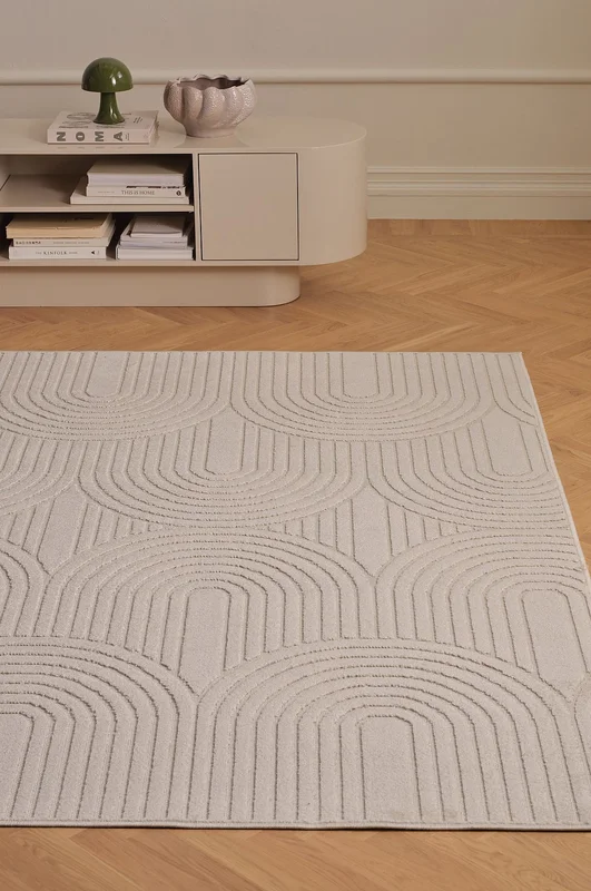 &Home - Teppe Daisy Arches - Hvit - Glattvevde tepper - 200X290 - Fra Homeroom