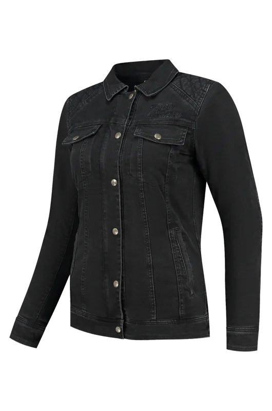 Rusty Stitches Dolly MC Jacket Women -Waxed Black Waxed 42