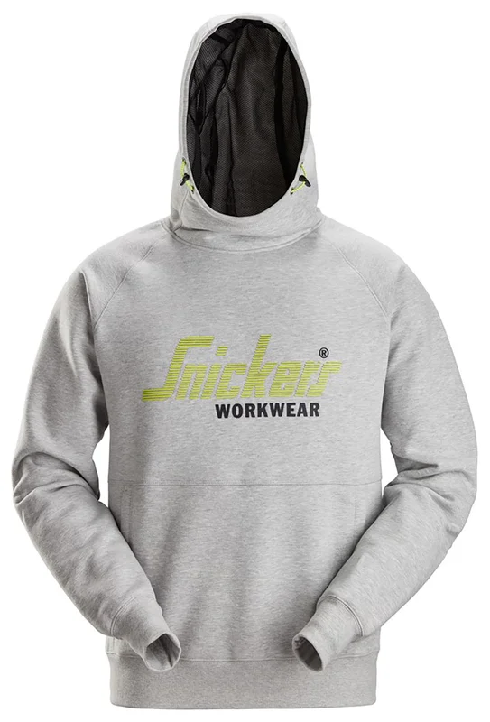 Snickers Workwear 2845-2800 Hættetrøje med logo, grå Grå, Tøj