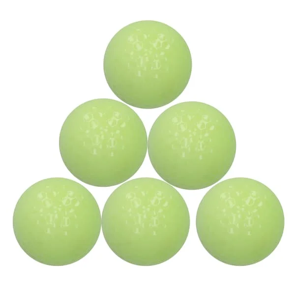 6 st/set Självlysande Golfbollar Dubbla Lager Natt Fluorescerande Golfbollar för Golfövning