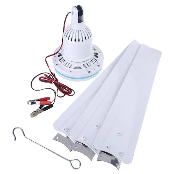 12V Portabel Takfläkt 70 till 120 cm Takfläkt Hängande för Husbil Tält Fläktar för Utomhus Hem Matsal