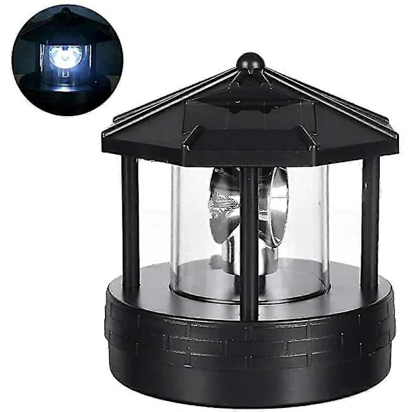 Aurinkovoimalla toimiva ulkokäyttöön tarkoitettu majakkavalo 12V 6LED 1m korkea puutarhaan