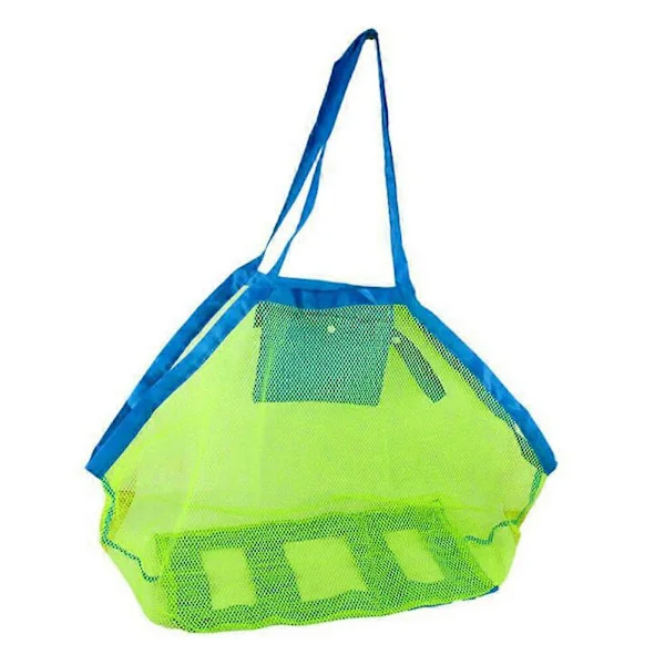 Strandväska för barn, mesh-strandväska, extra stor strandväska för strandleksaker, picknickväska, ny