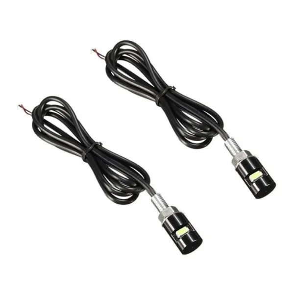 12V LED registreringsskyltsbelysning för motorcykel, LED bakljus, Universal 12V 5630 vita lampor, blinkers null - 2