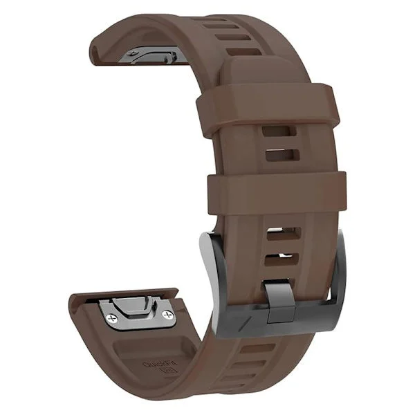 QuickFit 22mm 26mm Armband för Garmin Epix Gen 2 Silikonarmband för Garmin Fenix 7 7X 5Plus 6XPro Enduro 2 Armband Brun