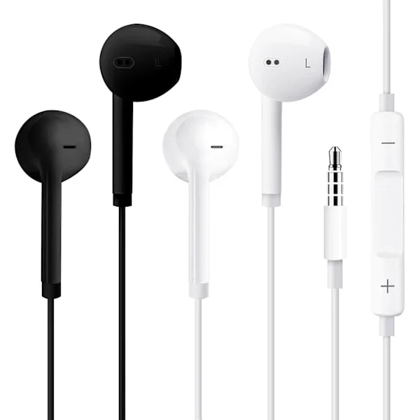 Paket Trådbundna Hörlurar In-Ear Hörlurar, Trådbundna Öronsnäckor Brusreducerande Stereoheadset med Mikrofon, Universella 3,5 mm Jack Hörlurar 