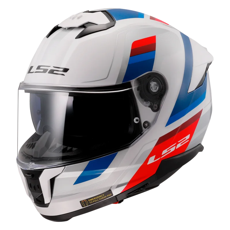 Casco Integral LS2 FF808 Stream II Vintage Blanco/Azul/Rojo L
