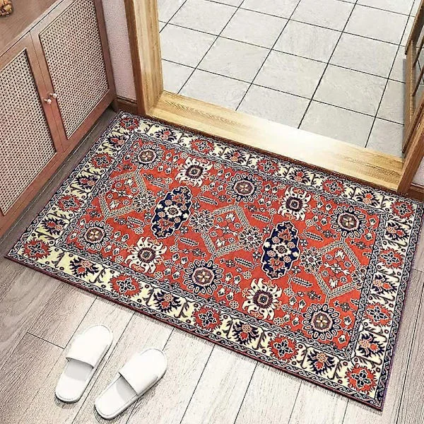Non-slip Indoor Doormats, Washable Water-absorbing Dirt-repellent Doormat Retro Persian Rug, 40x60cm/50x80cm C 40 x 60 cm C