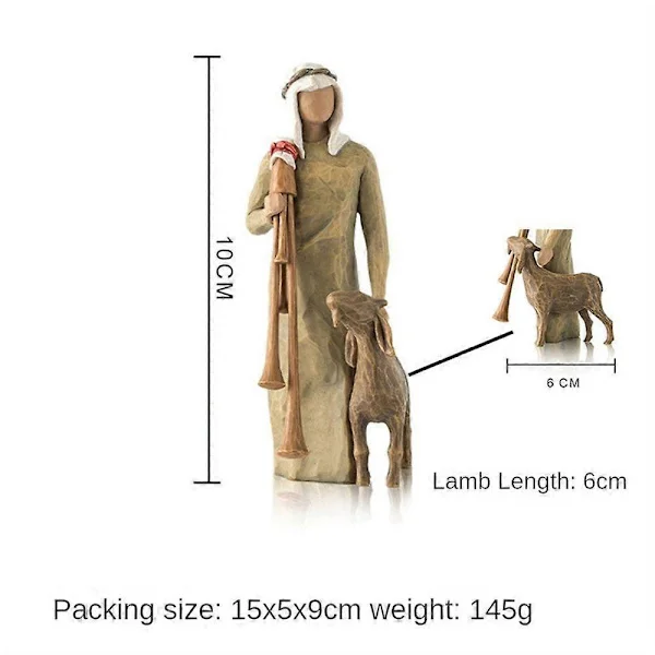 Krippfigurer Staty Willow Tree Julkrubba Figurer Skulpterad Handmålad Religiös Prydnad Heminredning Julklappar