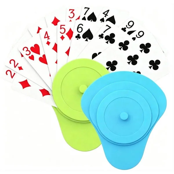 2 stk. Børnevenlige UNO og Poker Kortklemmer - Holder Kort Stabilt, Sjov Gave til Børn, Ideel til Kortspil, Familieaftener, Rejser og Festligheder