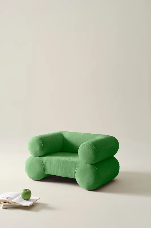 Jotex - Mini Barnfåtölj Chenille Ärtgrön HARTSDALE - Köp Barnfåtöljer hos Jotex