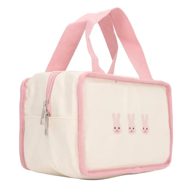 Broderi Isolert Kjøle Bento Bag Tegneserie Dyremønstret Termisk Isolert Lunsj Bag Kaninmønster