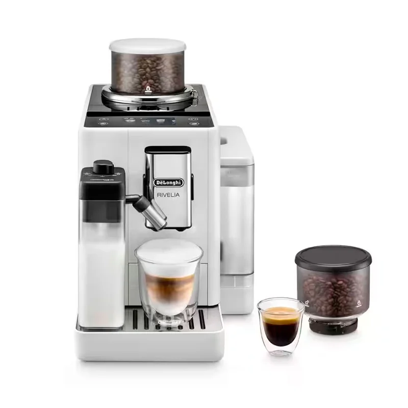 Delonghi Rivelia EXAM440.55.W Helautomatisk kaffemaskin, vit | Kaffe > Espressomaskiner | Bagaren och Kocken