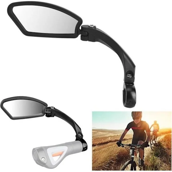 {hw}REA Rostfritt Stål Vikbar Backspegel Retroreflektor för Cykel Vänster