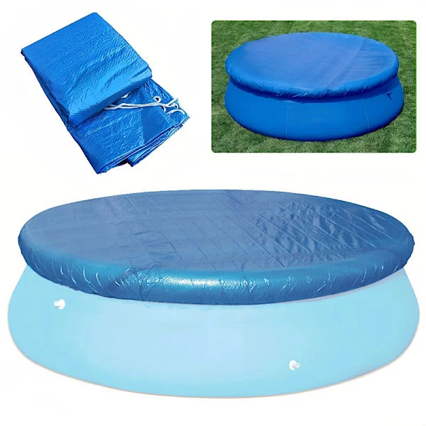 Anti-støv Pool Cover Beskytter, Rund Ramme Pool Solar Cover, Rund Oppustelig Pool Cover Beskytter Isoleringstæppe