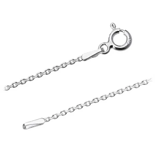 Silver Chain Bracelet Silver Chain for Wrist Ankier 1.4mm 17cm