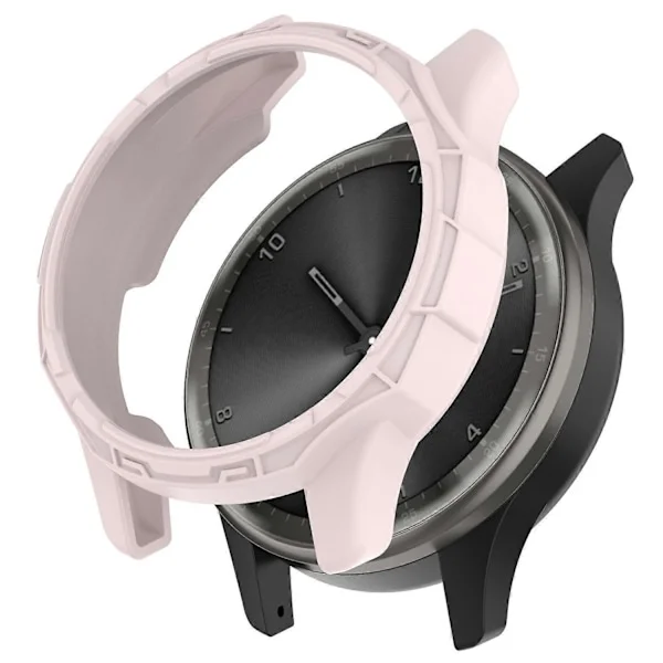 För Garmin vivomove Trend Fallsäkert TPU Klockfodral Ihålig Stötfångarram - Ljusrosa