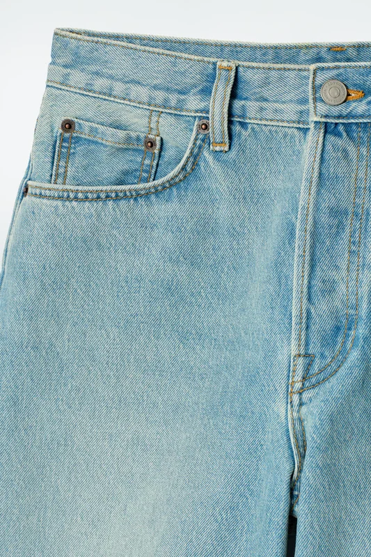 COS Women's Longline Denim Shorts in Blue