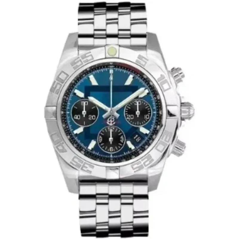 AliExpress - A11 Store Montre personnalisée, montre sport à quartz pour homme, chronographe, verre saphir, argent rose, lunette rotative