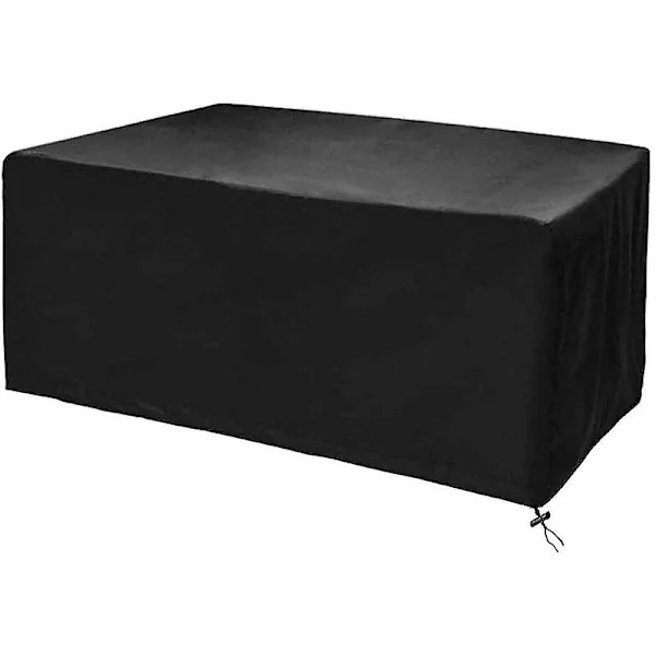 (45x40x25cm svart) trekk til hagemøbler, trekk til rektangulære sittegrupper, regntett og støvtett, anti-uv, robust 210d -oxford stoff