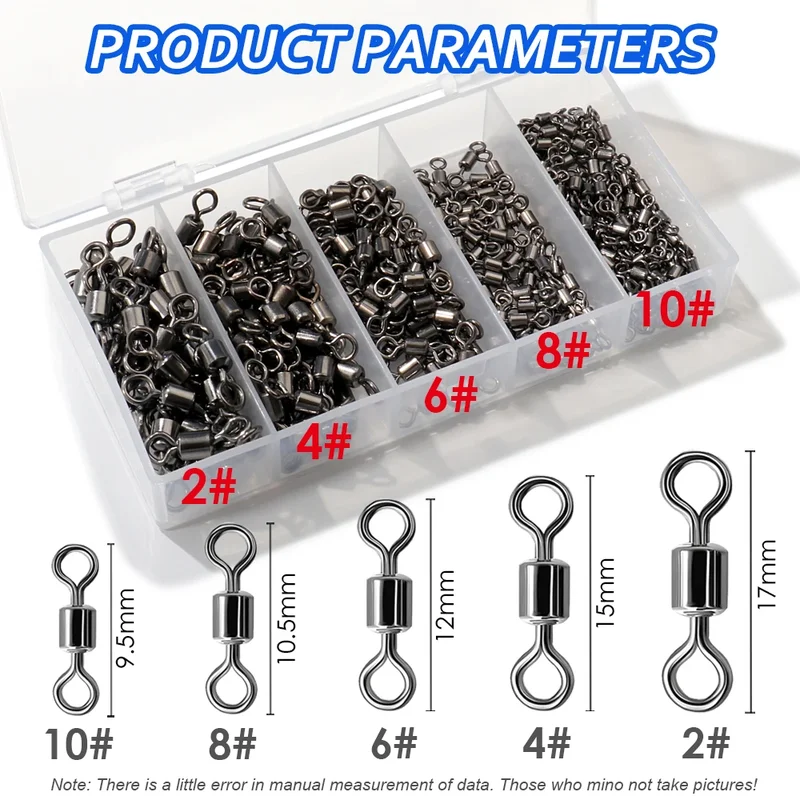 AliExpress - 100 Stuks Rvs Lager Rolling Connector Draaien Vat Swivel Tackle Box Lokken Lijn Tool Set Vissen Accessoires