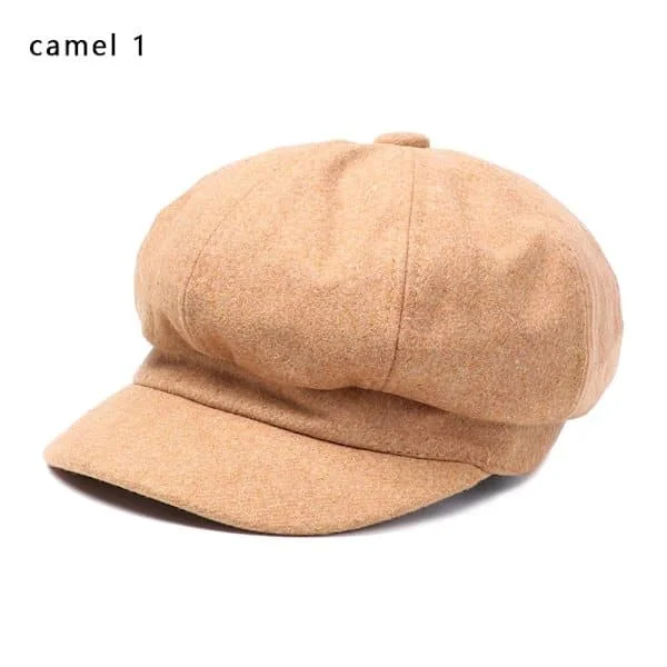 Octagonal Hats Painter Caps Newsboy Caps Women Berets CAMEL 1 camel 1 camel 1