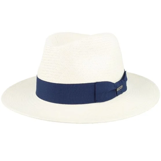 Wigéns - Black - straw - Hat - Panama Hat Navy Straw Hat - Hatstore