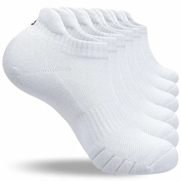 A pair of sneaker socks, cotton sports socks, running socks, white