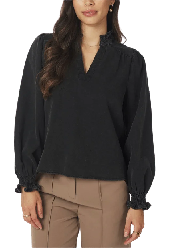Neo Noir Emmeline Denim Blouse Blusar Dam Svart 40
