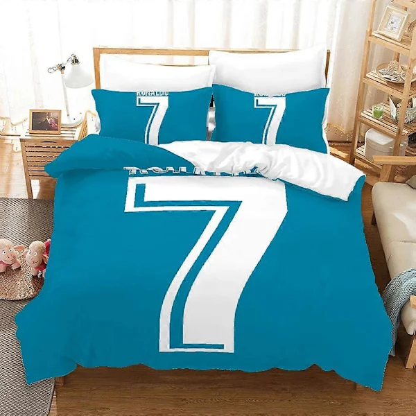 v389 Lakan CR Örngott King Size Sängkläder Set Sovrum Enkel Dubbelsäng King Size Påslakan Med Dragkedja Ronaldo 3-delat