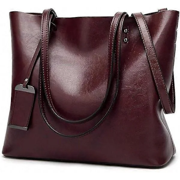 Women's Soft Leather Handbags Large Capacity Retro Vintage Top Handle Casual Tote Shoulder Bags