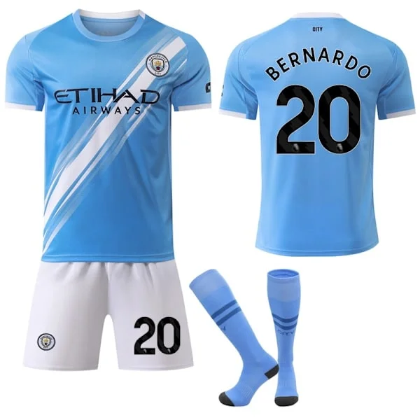 2025-2026 Manchester City Home Jersey for Kids and Adults with Socks No. 11 DOKU 24 No.11 DOKU