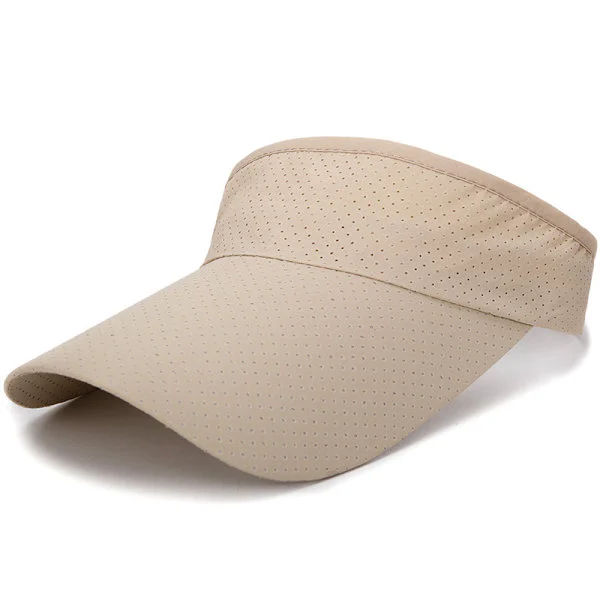 Visir til mænd og kvinder - golf tennis kasket solskærm justerbar visir meget fin visir hurtigtørrende unisex kasket golf tennis løb cykling beige