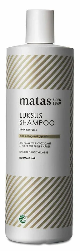 Spar 25% • Køb 2, Matas Striber Luksus Shampoo til Normalt Hår Uden Parfume 1000 ml, Hår, Shampoo, Hårshampoo